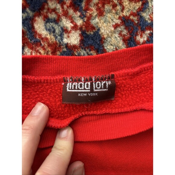 Linda Lori Heads & Tails Red Sweater Dogs XL Vintage - Picture 4 of 8